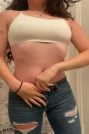 Amateur brunette babe with nice ass stripping