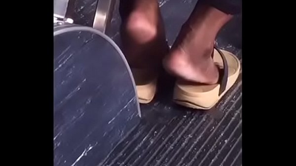Slow Mo Creep Shot Mature Black Feet