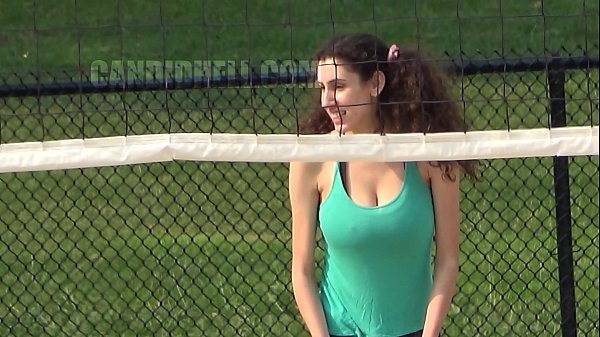 Volleyball Teen Shows Off NIPPLES and BIG MELONS