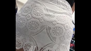 Blonde in White Skirt